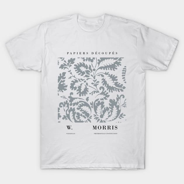 William Morris Venetian Pattern, Floral Exhibition, Vintage Poster T-Shirt by VanillaArt